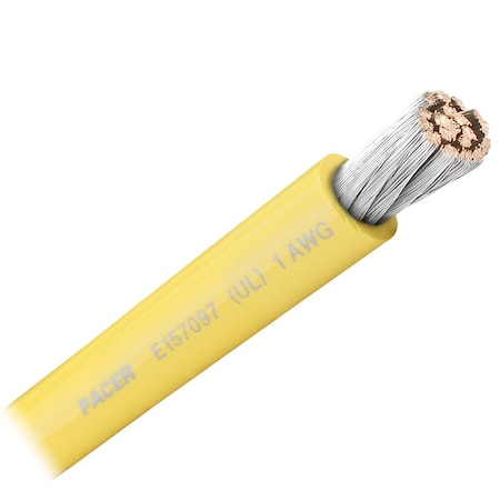 Pacer Group Pacer Yellow 1 AWG Battery Cable - Sold By The Foot WUL1YL-FT